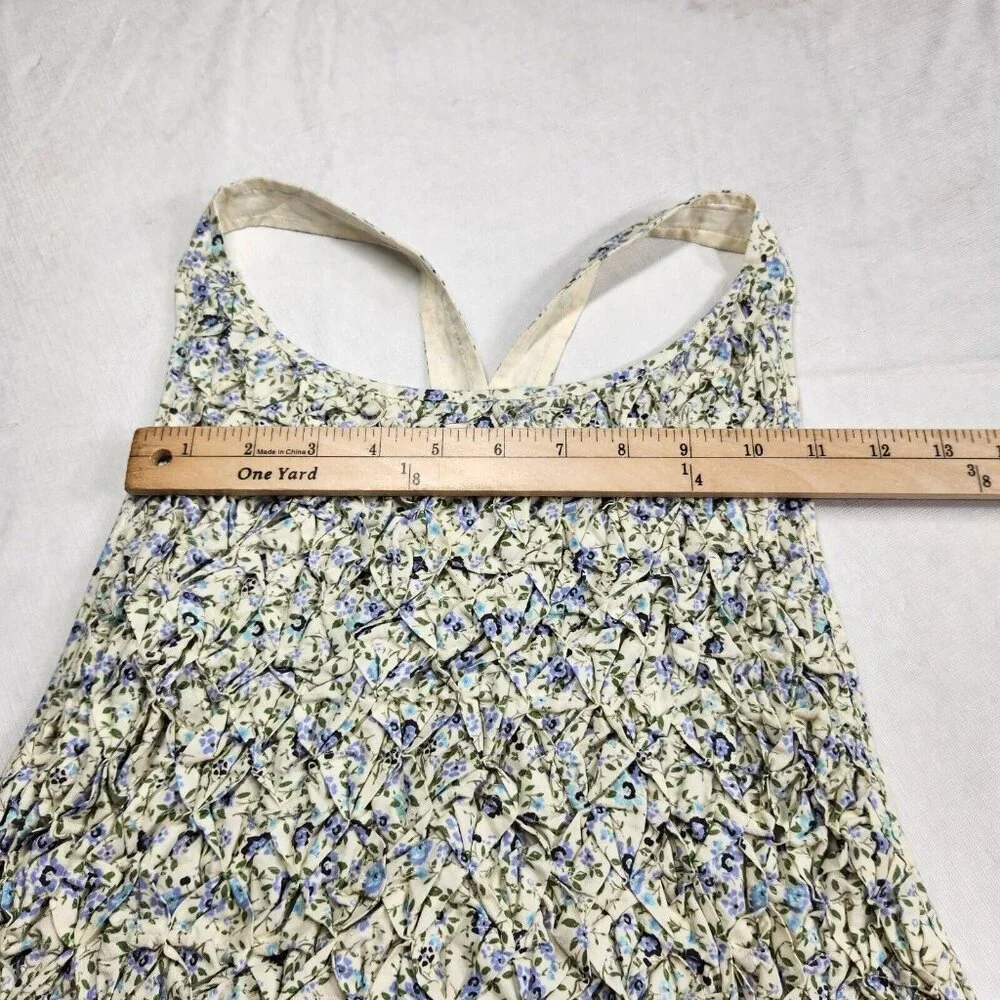 Free People Womens womens Size M Petunia Mini Dress Tea Combo Floral Green --21